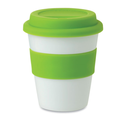 Picture of PP TUMBLER WITH SILICON LID in Green.