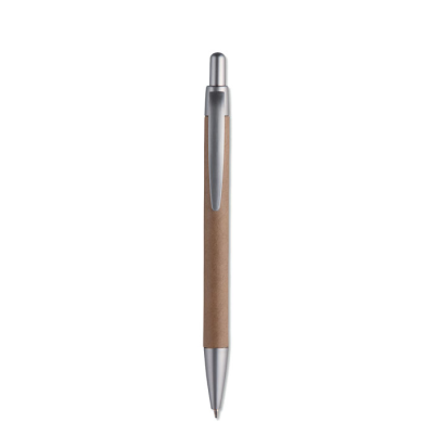 Picture of CARTON BARREL BALL PEN in Silver.