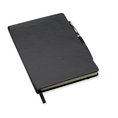 Picture of A5 NOTE BOOK with Pen 72 Lined in Black.