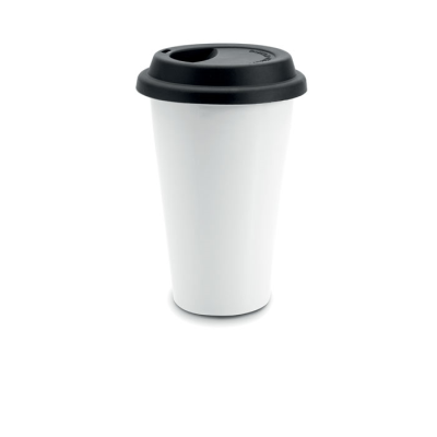 Picture of DOUBLE WALL CERAMIC POTTERY TUMBLER in Black