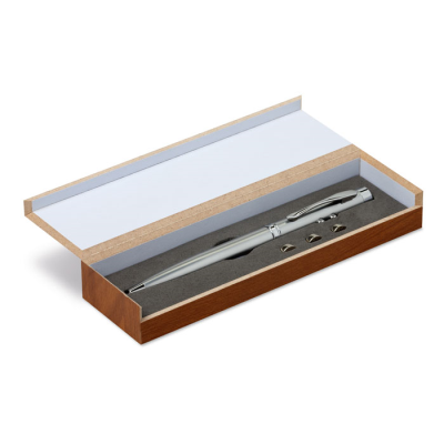 Picture of LASER POINTER in Wood Box in Silver
