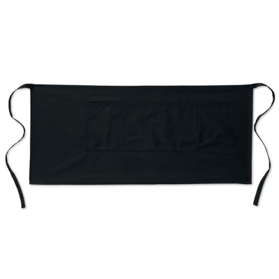 Picture of WAITERS APRON SHORT 195G in Black.