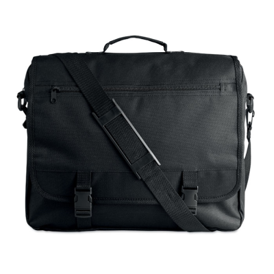 Picture of 600D POLYESTER DOCUMENT BAG in Black.