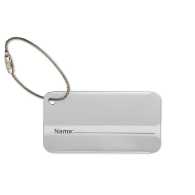 Picture of ALUMINIUM METAL LUGGAGE TAG in Silver