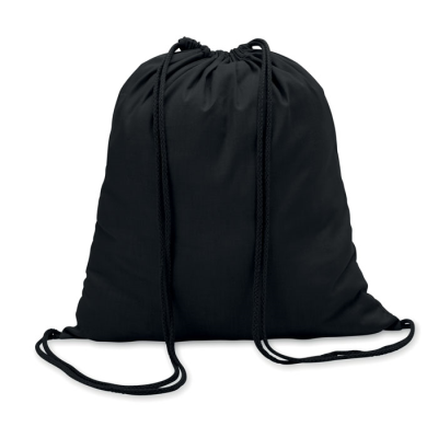Picture of 100G COTTON DRAWSTRING BAG in Black