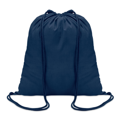Picture of 100G COTTON DRAWSTRING BAG in Blue
