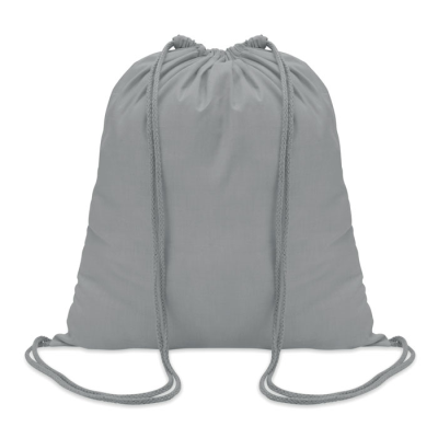 Picture of 100G COTTON DRAWSTRING BAG in Grey.