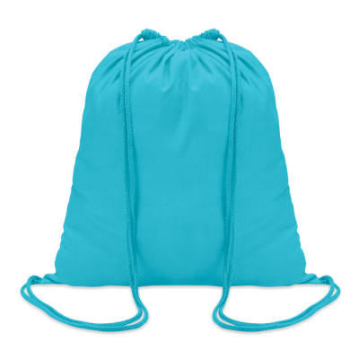 Picture of 100G COTTON DRAWSTRING BAG in Turquoise