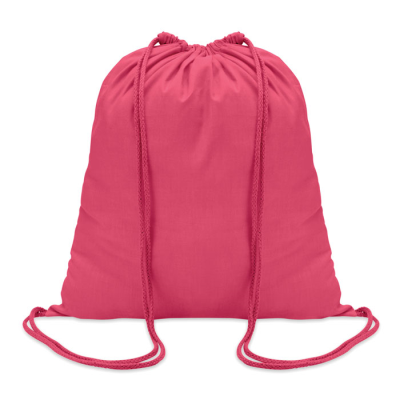 Picture of 100G COTTON DRAWSTRING BAG in Fuchsia