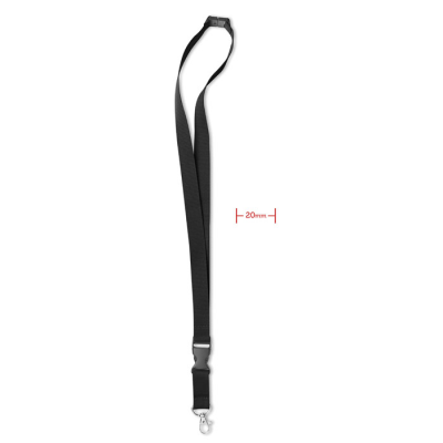 Picture of LANYARD with Metal Hook 20 Mm in Black