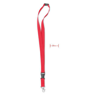 Picture of LANYARD with Metal Hook 20 Mm in Red