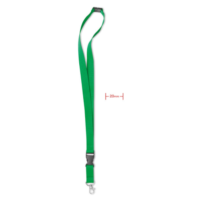 Picture of LANYARD with Metal Hook 20 Mm in Green.