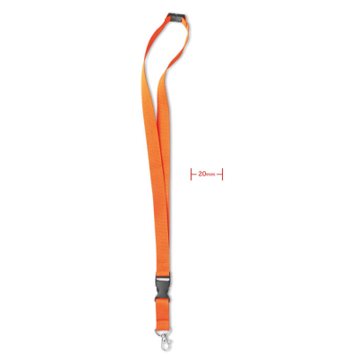 Picture of LANYARD with Metal Hook 20 Mm in Orange