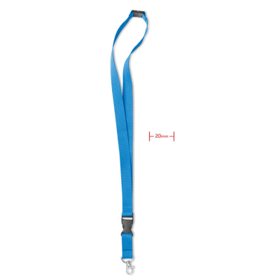 Picture of LANYARD with Metal Hook 20 Mm in Blue.