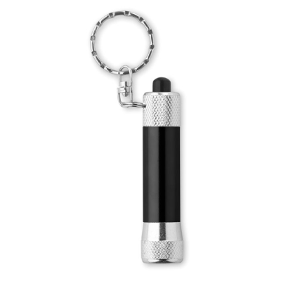 Picture of ALUMINIUM METAL TORCH with Keyring in Black.