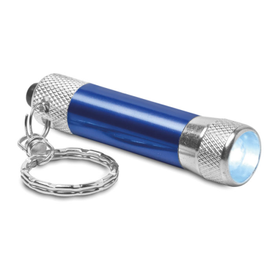 Picture of ALUMINIUM METAL TORCH with Keyring in Blue.