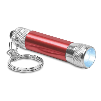 Picture of ALUMINIUM METAL TORCH with Keyring in Red.