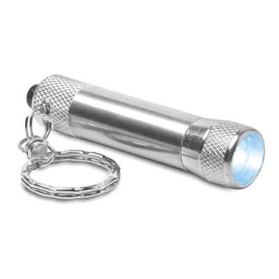 Picture of ALUMINIUM METAL TORCH with Keyring in Silver.