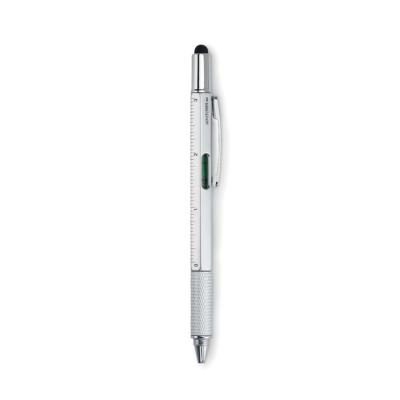 Picture of SPIRIT LEVEL PEN with Ruler in Silver.