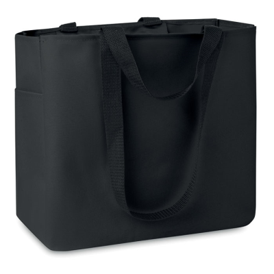 Picture of 600D POLYESTER SHOPPER TOTE BAG in Black