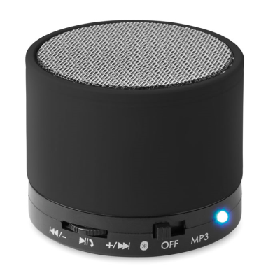 Picture of ROUND CORDLESS SPEAKER in Black.