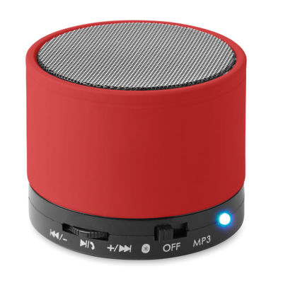 Picture of ROUND CORDLESS SPEAKER in Red.