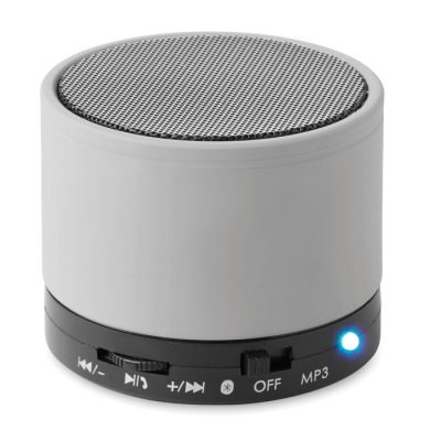 Picture of ROUND CORDLESS SPEAKER in Silver.