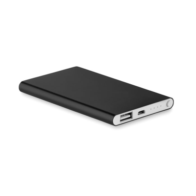 Picture of FLAT POWER BANK 4000 MAH in Black.