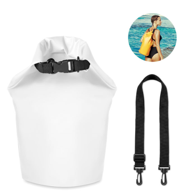 Picture of WATERPROOF BAG PVC 10L in White.