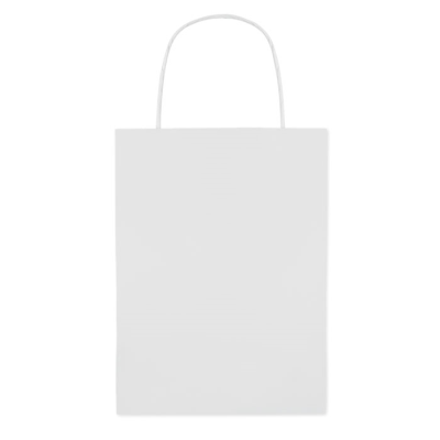 GIFT PAPER BAG SMALL SIZE in White.