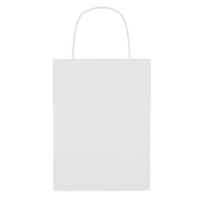 Picture of GIFT PAPER BAG SMALL SIZE in White.