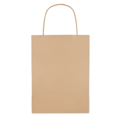 Picture of GIFT PAPER BAG SMALL SIZE in Beige.