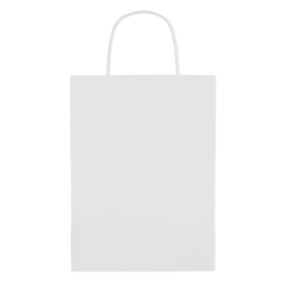 Picture of GIFT PAPER BAG MEDIUM SIZE in White.