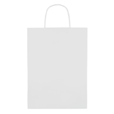 GIFT PAPER BAG LARGE SIZE in White.