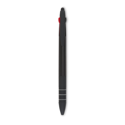 Picture of 3 COLOUR INK PEN with Stylus in Black.