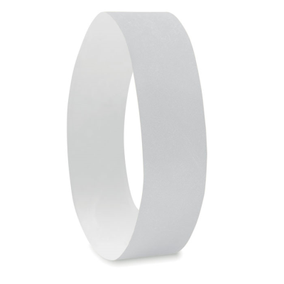 Picture of ONE SHEET OF 10 WRISTBANDS in White.