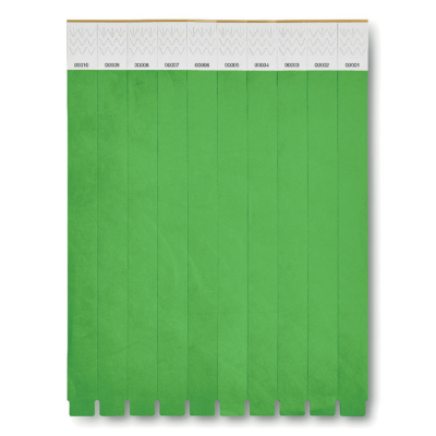 Picture of ONE SHEET OF 10 WRISTBANDS in Green