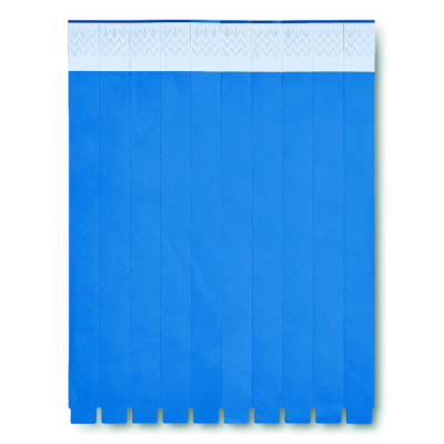 Picture of ONE SHEET OF 10 WRISTBANDS in Royal Blue.