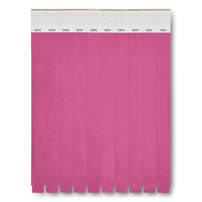 Picture of ONE SHEET OF 10 WRISTBANDS in Fuchsia.