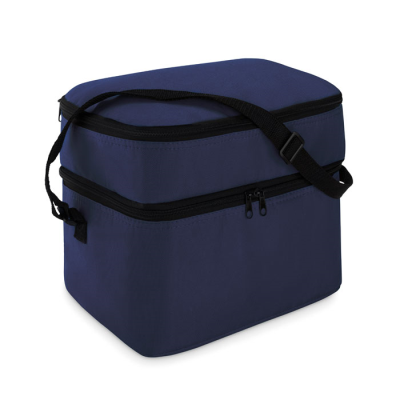 Picture of COOL BAG with 2 Compartments in Blue.