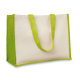 Picture of JUTE AND CANVAS SHOPPER TOTE BAG in Green