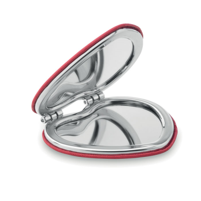 Picture of HEART PU MIRROR in Red.