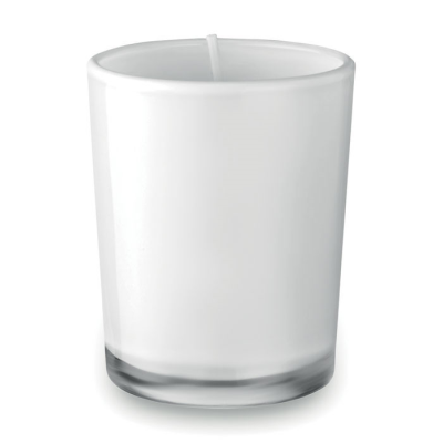 Picture of SCENTED CANDLE in Glass in White.