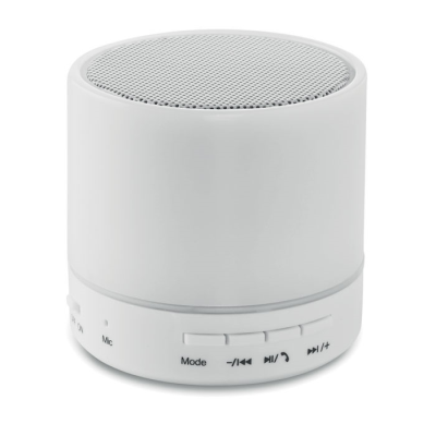 Picture of ROUND CORDLESS SPEAKER LED in White