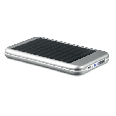 Picture of 4000 MAH SOLAR POWERBANK in Matt Silver