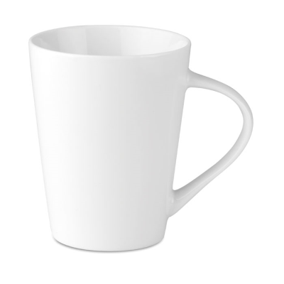 Picture of PORCELAIN CONIC MUG 250 ML in White.