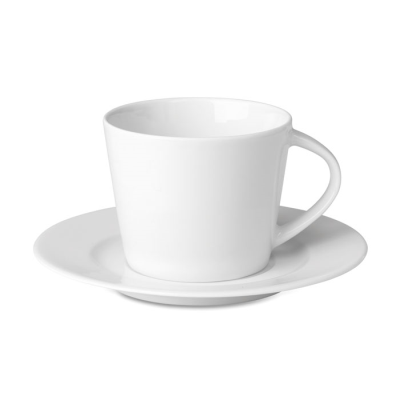 Picture of CAPPUCCINO CUP AND SAUCER in White.