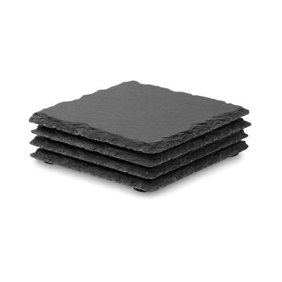 Picture of SLATE COASTERS with Eva Bottom in Black