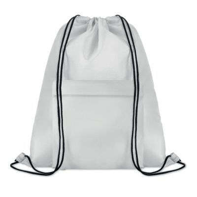 Picture of 210D POLYESTER DRAWSTRING BAG in White