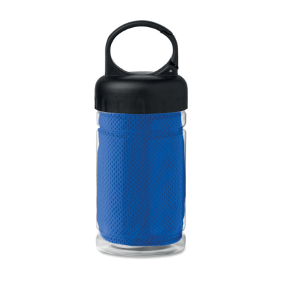 Picture of COOLING TOWEL in Pet Bottle in Royal Blue